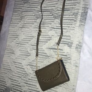 Olive Green Nine West Adjustable Satchel/Clutch!